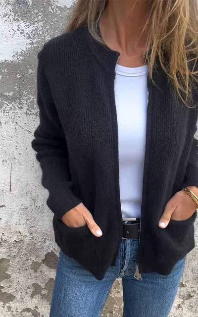 Marcia™ - Mysig cardigan med dragkedja